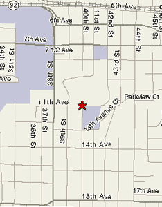 Map of metro Rock Island indicating where Lincoln Park is